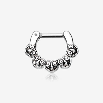 Tribal Penta Septum Clicker-Steel